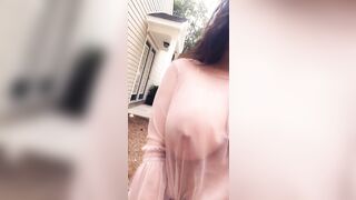 Braless in Motion: wwyd if you saw me walking around in public like this? #4