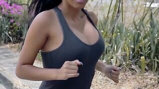 Braless in Motion: Kendra Roll Bouncing Boobs #3