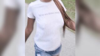 Braless: Went for a nice little walk ♥️♥️ #3