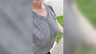 Braless: Morning walk in, now time to celebrate the Father's in my life. #4