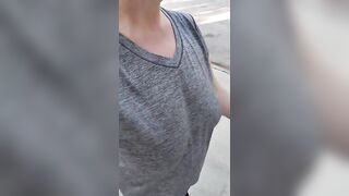 Braless: Morning walk in, now time to celebrate the Father's in my life. #3