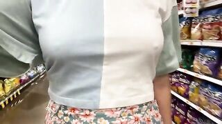 Braless: Just getting some snacks so we both have some #1