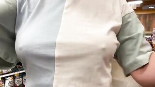 Braless: Just getting some snacks so we both have some #4