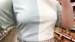 Braless: Just getting some snacks so we both have some #2