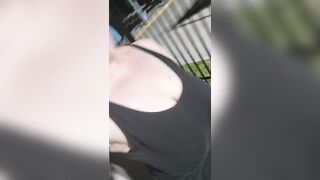 Braless: out for my walk #2