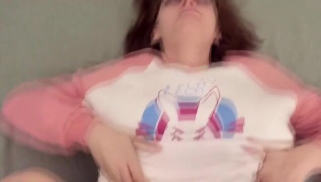 Riding A Nerd With Pierced Tits