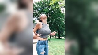 Busty Petite: She's quite annoyed by those cannons on their frame #4