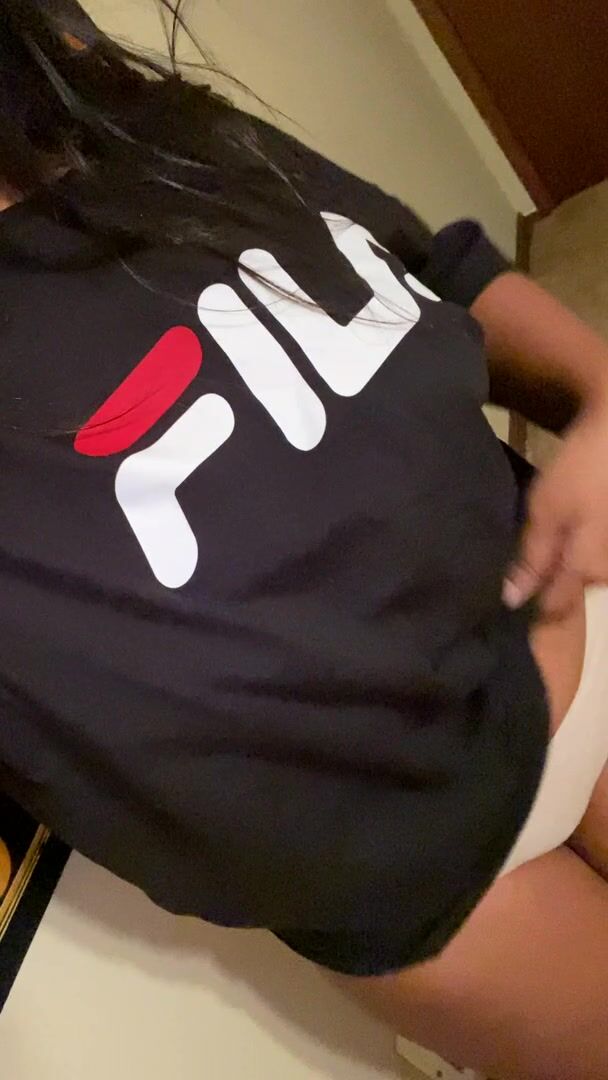 Let me wear your t-shirt and then I’ll wear your cum