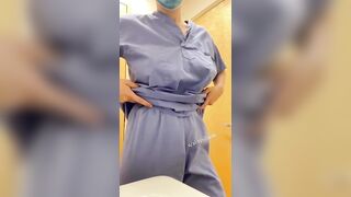 Busty Petite: These size small scrubs look like bags on me. And they’re hiding a surprise;) #2