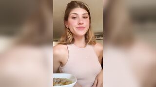Busty Petite: can I accompany you on your lunch? #1
