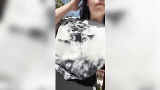 Boobs in the garden