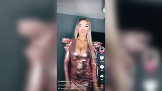 Busty TikTok: That dress is PERFECT on her! @halledawes #2