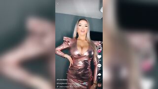 Busty TikTok: That dress is PERFECT on her! @halledawes #3