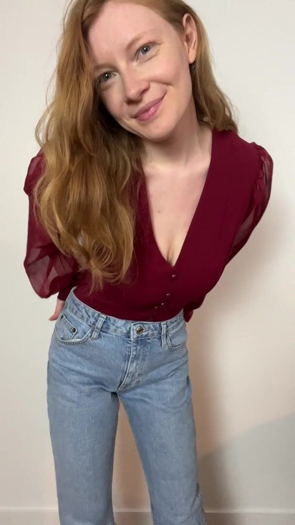 Here she comes, the 5’2 redhead who’s way too busty for her own good!
