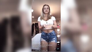Busty TikTok: Narrow waist, big boobs @sophangelie #2