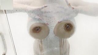 Huge Natural Boobs: Cum Let's Get Wet Together #2