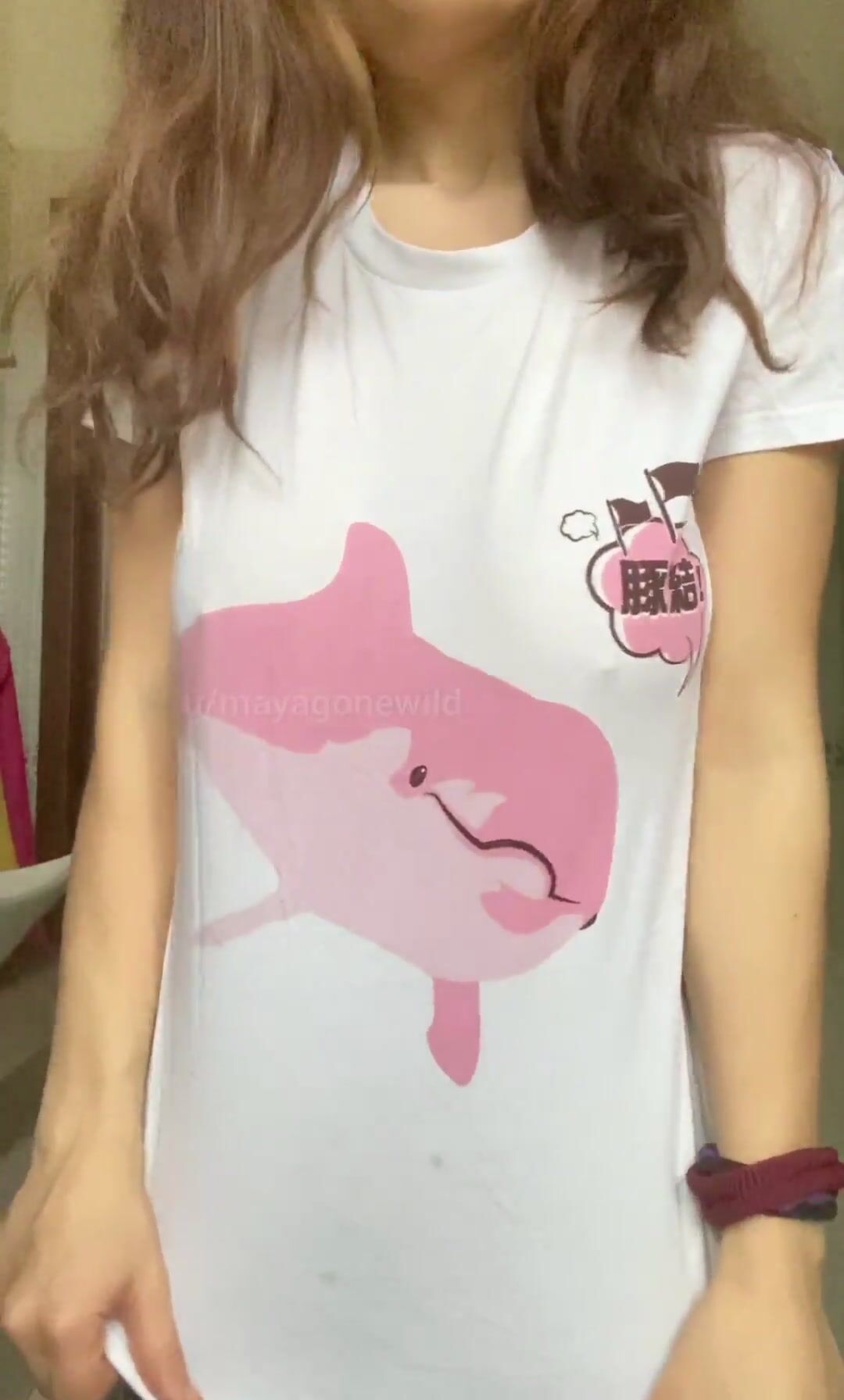 If we fuck you have to cum on my tits