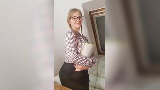 Ahhhh.... Office intern to be...but if I get caught with boobs, that will be.... Ahhhh an office intern not to be. heh