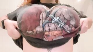 Huge Boobs: I hope this jiggly tittydrop brings your mood up on this monday!♥️♥️ #3