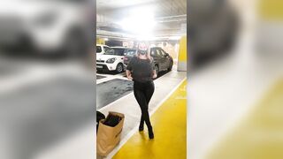 Huge Boobs: Big boobs, with full bags, waiting for a cab, meanwhile mnitoring cameras. We got you. Kisses #3