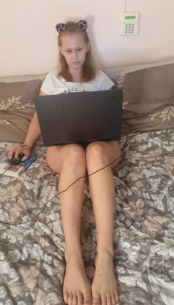 Okay. Well, if you're going to bother me so much, I'll show you these big boobs. What the hell, you can even jerk off. Heh