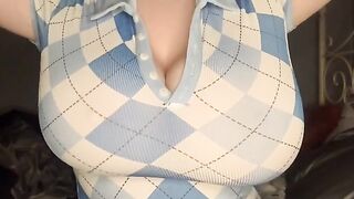 These huge boobs are so squished in my tight dress