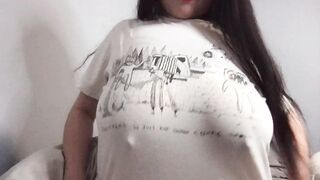 Huge Boobs: With or without the t-shirt? ♥️♥️ #2