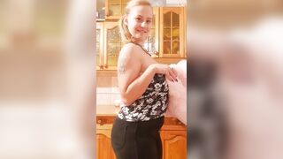 Huge Boobs: Such quick boobs in the kitchen with my plushi. heh #3