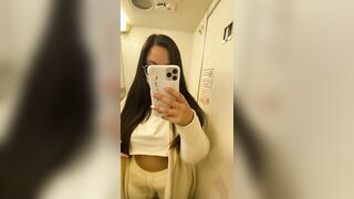 Couldn't resist showing off my huge boobs in the plane