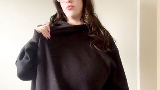 Huge Boobs: My sweater hides them well :) #1