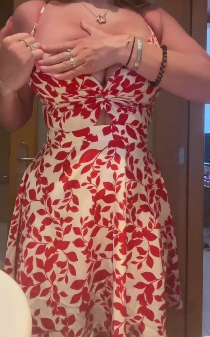 Braless in my sundress