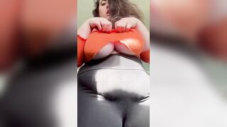 Huge Boobs: Little wiggle and flash #3