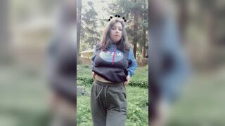 Huge Boobs: The garbage man almost crashed his truck staring. Must have been a powerful drop! ♥️♥️ #2