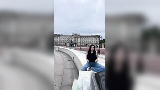 Getting my tits out at Buckingham phallus, uh I mean palace!