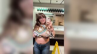 Huge Boobs: Public flashing #3