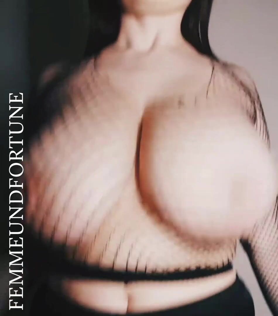 Huge boobs and a mesh top look so good together