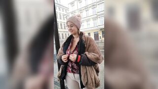 Huge Boobs: Polish winter. Nipples hard in 2 seconds #2