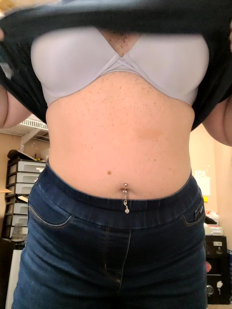 Does it turn you on when I play with my tits at work