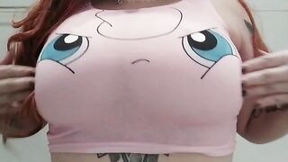 Ghost Nipples: I hope that me jiggling my puffs will bring you some extra energy on this tuesday <3 #3