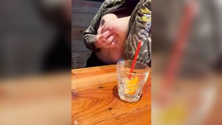 Boobs: Pulling them out at dinner ♥️♥️ #3