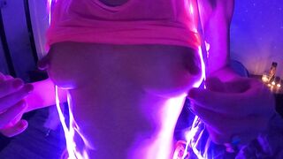 Eraser Nipples: Having a little fun with my erasers and lights #2