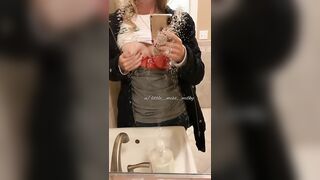 Lactation: Milky work mirror! My boss would have freaked! ♥️♥️♥️♥️ #2