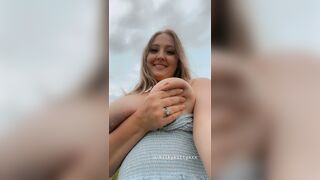 Lactation: milking myself in a field of wildflowers ♥️♥️♥️♥️♥️♥️♥️♥️♥️♥️ #3