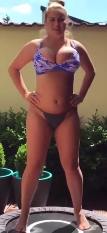 Trampoline boobs