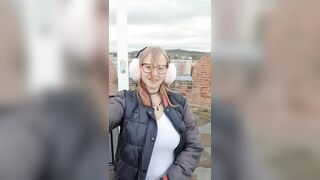 My big boobs and I greet you from the castle tower 25 meters above the ground. kisses