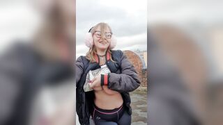 Big Boobs: My big boobs and I greet you from the castle tower 25 meters above the ground. kisses #3