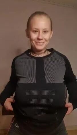 Under this modest sweater,you can't see those my balloons
