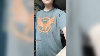 Big Boobs: Oversized tshirt works very well for hiding my boobs #1