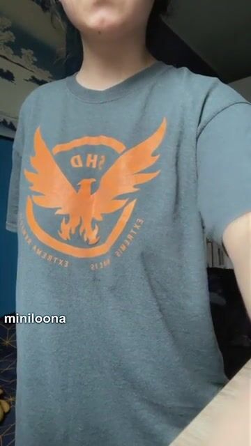 Oversized tshirt works very well for hiding my boobs