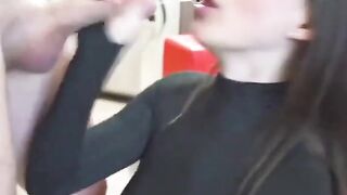 Big Boobs: Huge Cumshot On CFNM Secretary #1